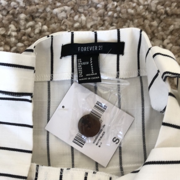 NWT Forever 21 Striped Button Up Midi Dress Sz S - Picture 12 of 13